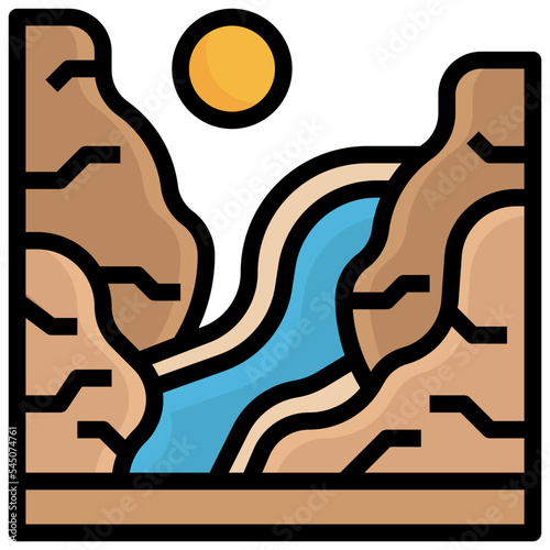 grand canyon line icon,linear,outline,graphic,illustration