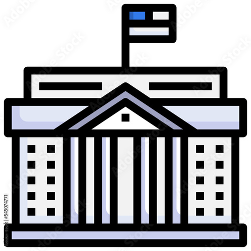 white house line icon,linear,outline,graphic,illustration