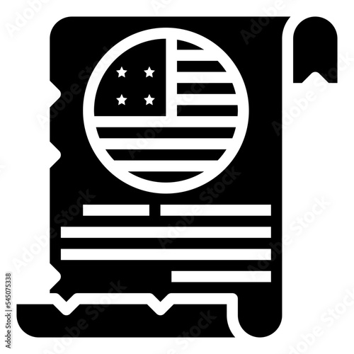 declaration glyph icon,linear,outline,graphic,illustration