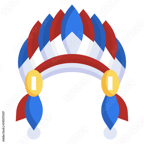 headdress flat icon,linear,outline,graphic,illustration