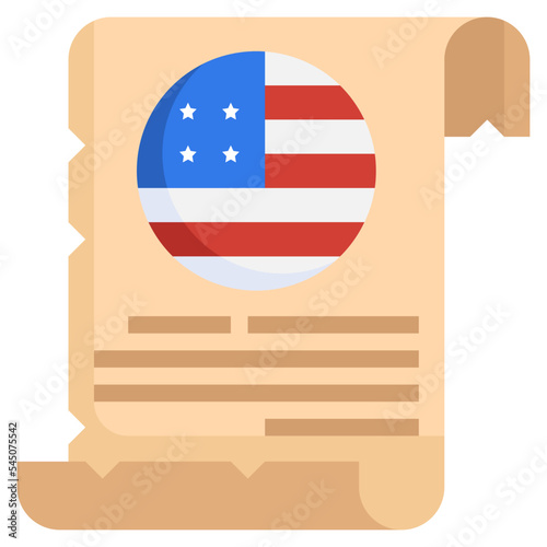 declaration flat icon,linear,outline,graphic,illustration
