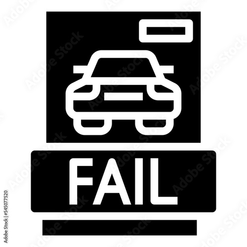 Fail glyph icon,linear,outline,graphic,illustration