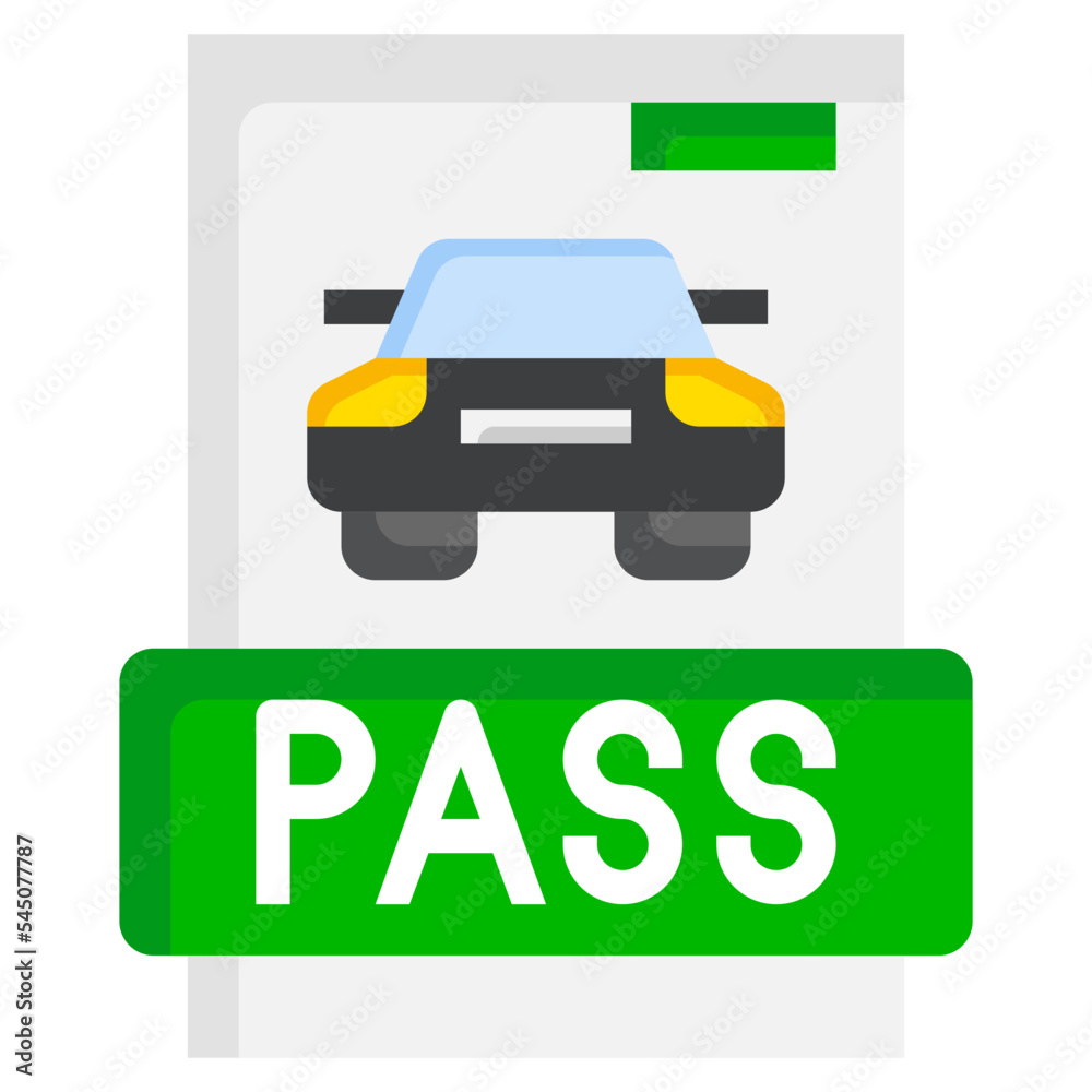 pass flat icon,linear,outline,graphic,illustration pass flat icon,linear,outline,graphic,illustration