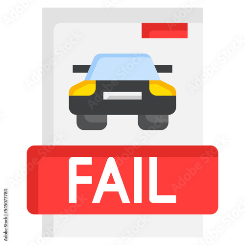 Fail flat icon,linear,outline,graphic,illustration