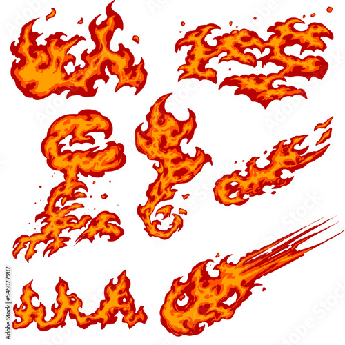 Fire element illustrtion set