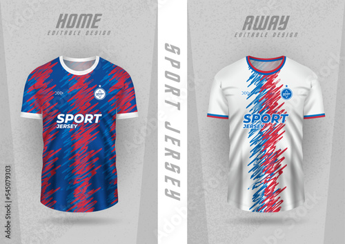 Background template for sports jerseys, team jerseys, club jerseys, red and white stripes watermark.
