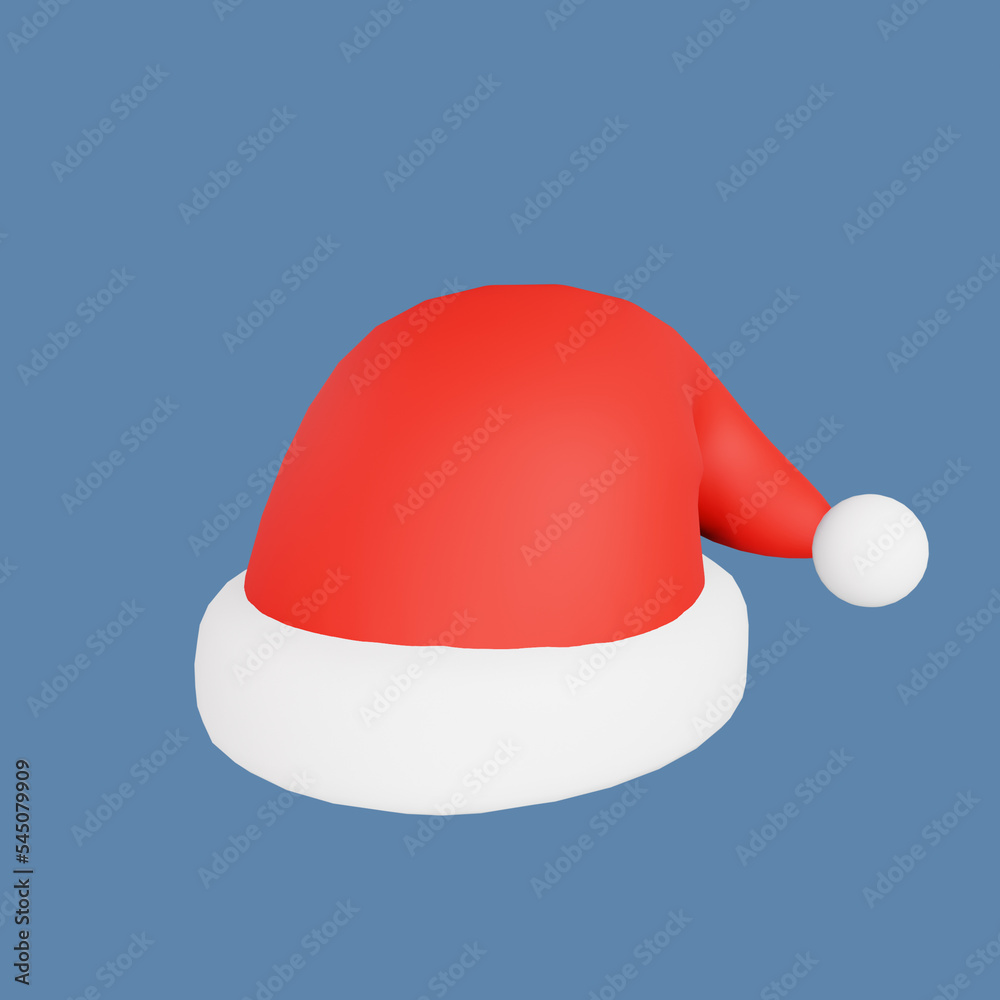 santa hat in 3d rendering design. santa hat in 3d rendering design.