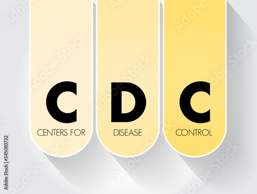 CDC - Centers for Disease Control acronym, text concept for presentations and reports