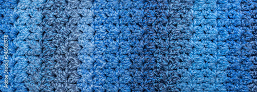 Texture of knitted fabric. Large pattern, handmade.