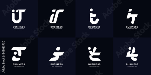 Collection letter iT or Ti monogram logo design