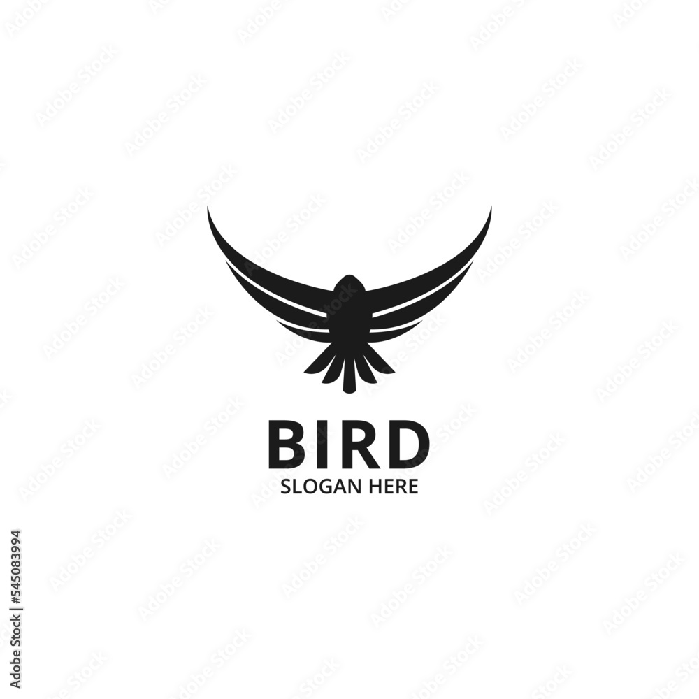 Obraz premium bird logo design spread wings
