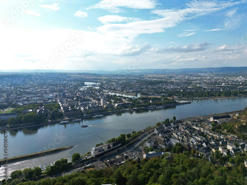 Koblenz, Deutschland: Zusammenfluss von Rhein und Mosel photo
