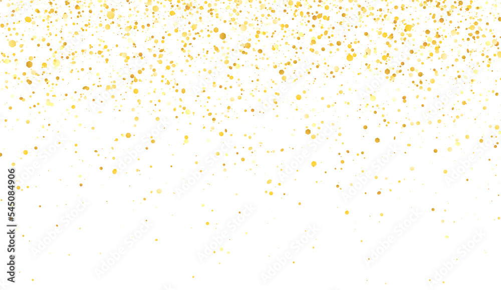 Gold glitter shiny holiday confetti isolated Gold glitter shiny holiday confetti isolated