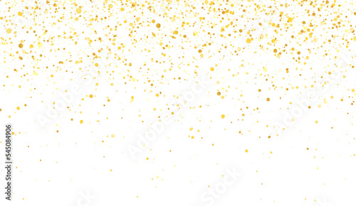 Gold glitter shiny holiday confetti isolated