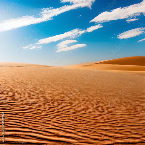 Desert Under Blue Sky 