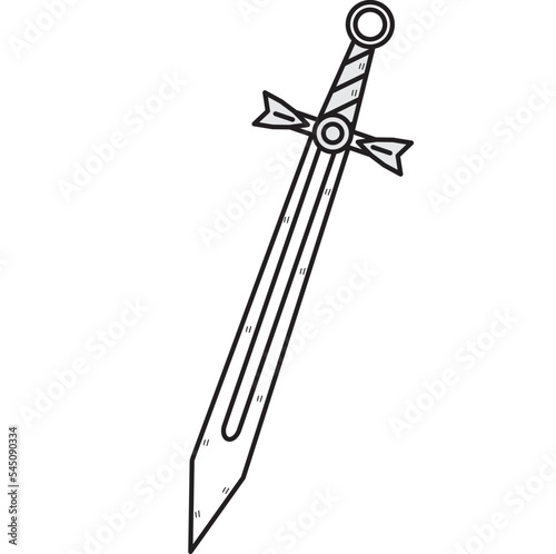 Sword. Knight's weapon. Image for graphics.