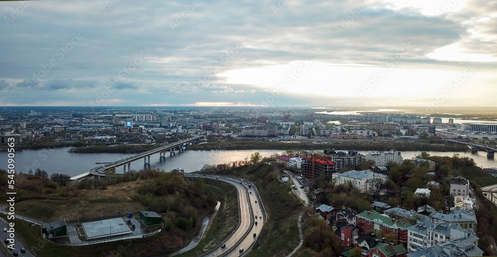 Aerial views of Nozhny Novgorod city