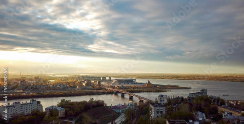 Aerial views of Nozhny Novgorod city