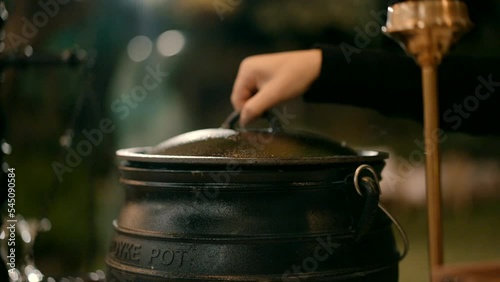 cauldron in a wedding buffet. photo