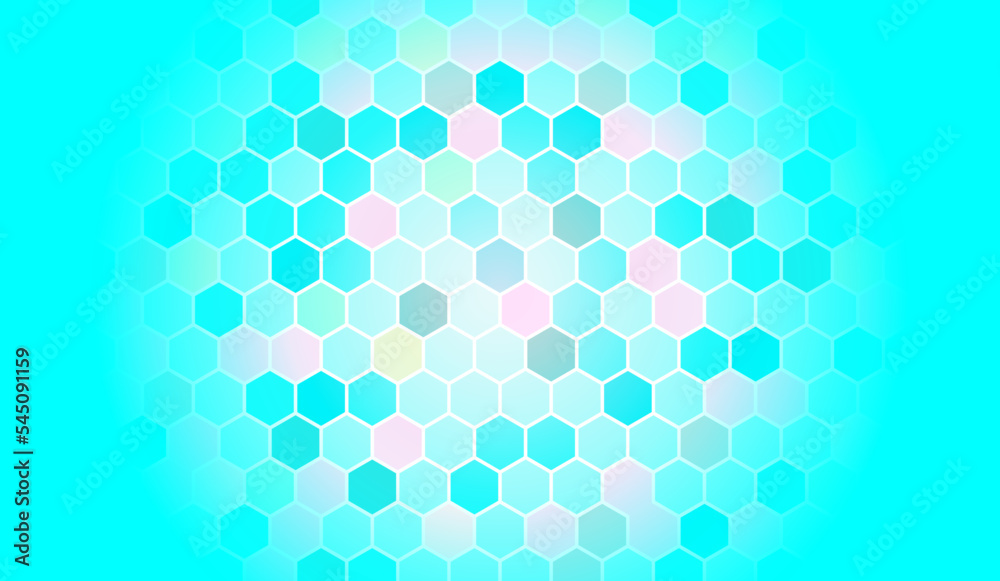Blue and white hexagon honeycomb patter Blue and white hexagon honeycomb patter