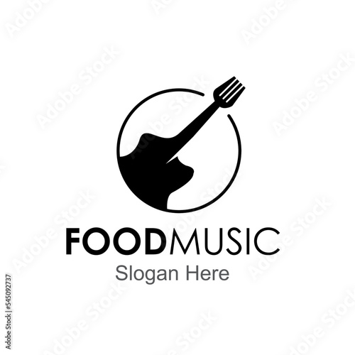 food music logo design concept