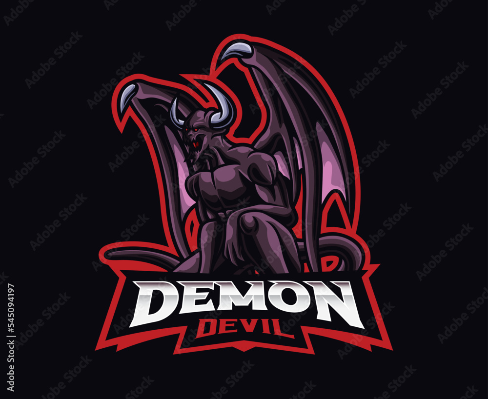 Dark devil mascot logo design