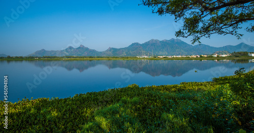 Mountains reflection on the lakes.