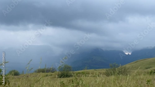 Monsoon Clouds Enveloping Mountains In Kalsubai-Harishchandragad Wildlife Sanctuary, Maharashtra India. Timelapse photo