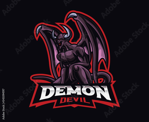 Dark devil mascot logo design