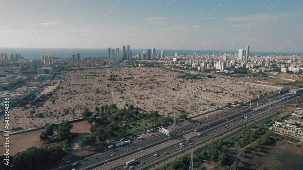 Southern Tel-Aviv Cemetery - The biggest in Israel - high altitude parallax #026 Southern Tel-Aviv Cemetery - The biggest in Israel - high altitude parallax #026