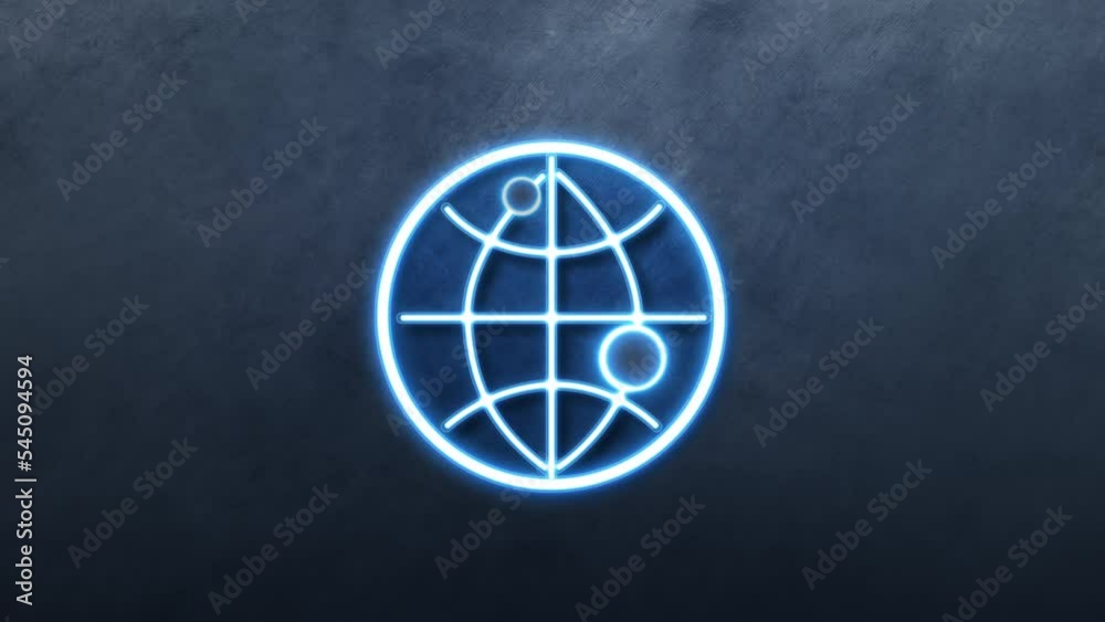 technology business Icon in convesation Neon animation. Light Glowing blue Bright Symbol with Dark Background technology business Icon in convesation Neon animation. Light Glowing blue Bright Symbol with Dark Background