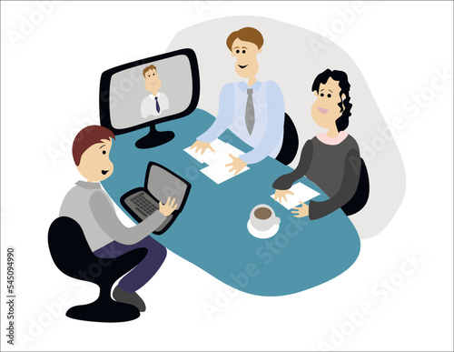 business people with laptop