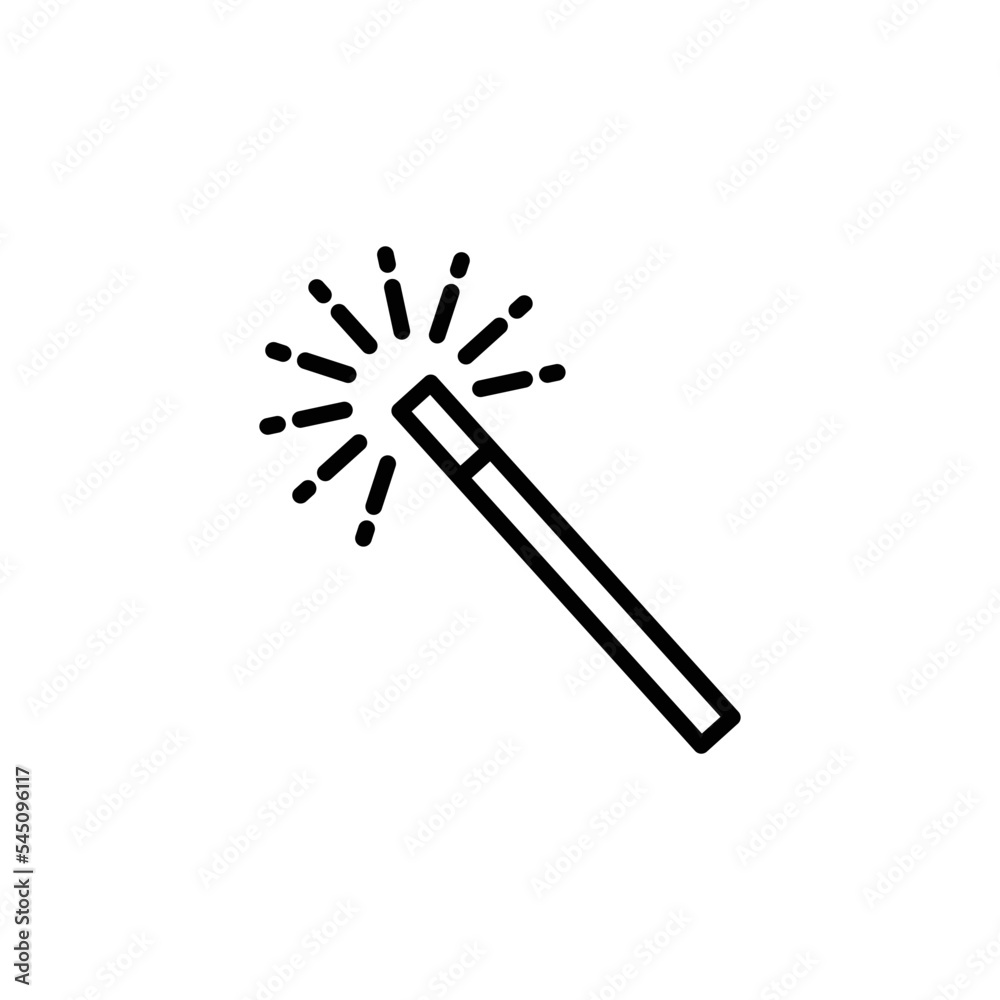Magic wand icon vector logo design template