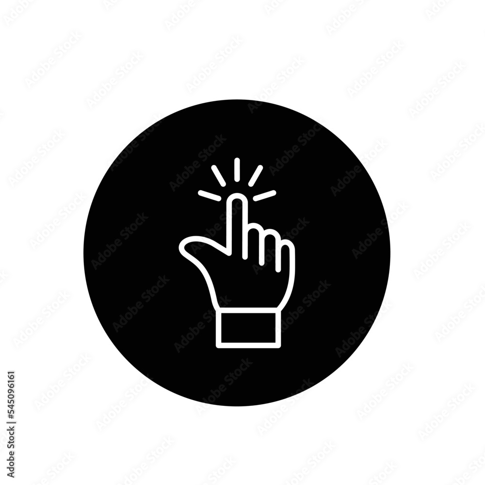 Hand mouse cursor pointer icon flat style