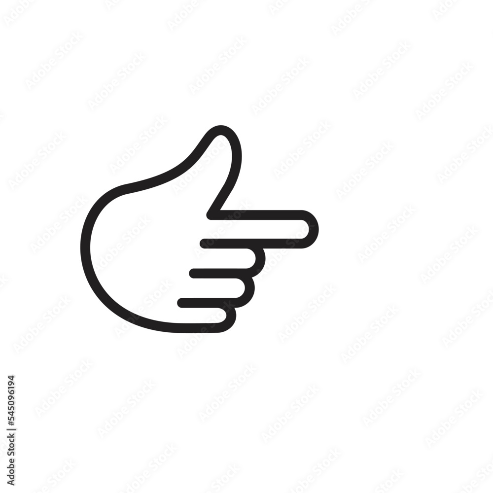 Hand mouse cursor pointer icon flat style Hand mouse cursor pointer icon flat style