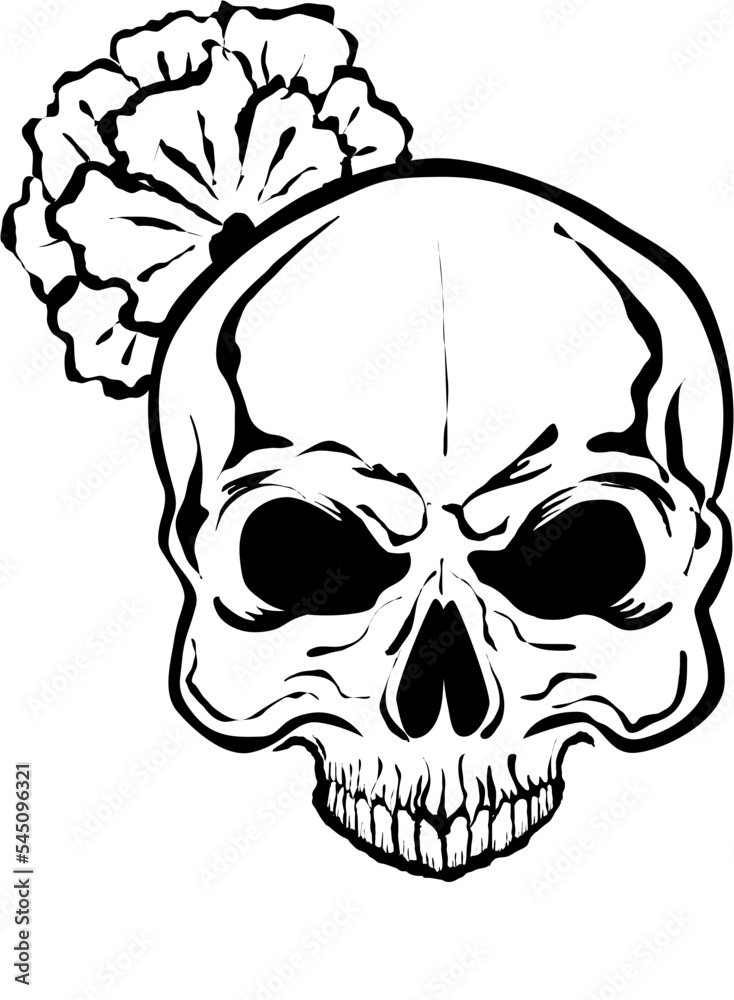 skull on black skull on black