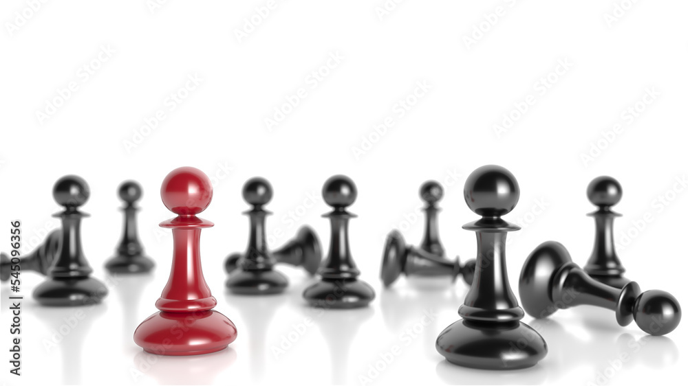 Chess pawn piece outstanding. Leadership concept Chess pawn piece outstanding. Leadership concept