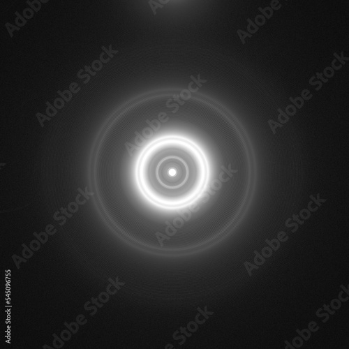 3D Fractal Render Illustration Background White Concentric Circles
