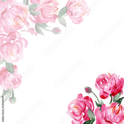 Pink peonies floral composition