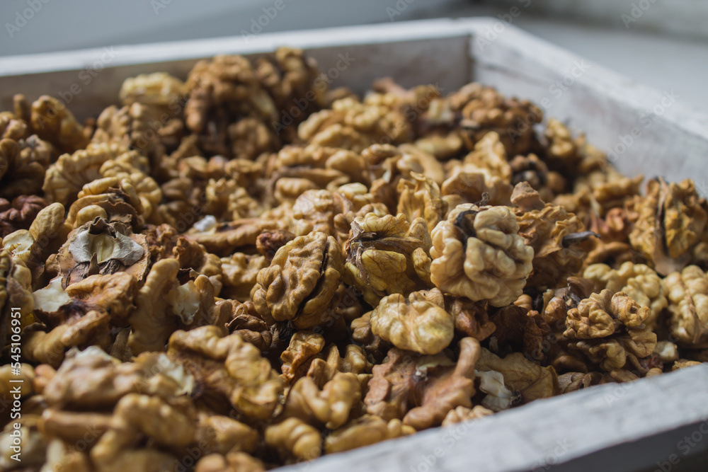 walnut kernels in a box walnut kernels in a box