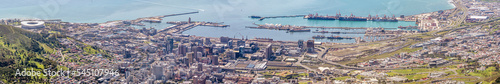 Panorama of Cape Town City Centre seen from Table Mountain photo