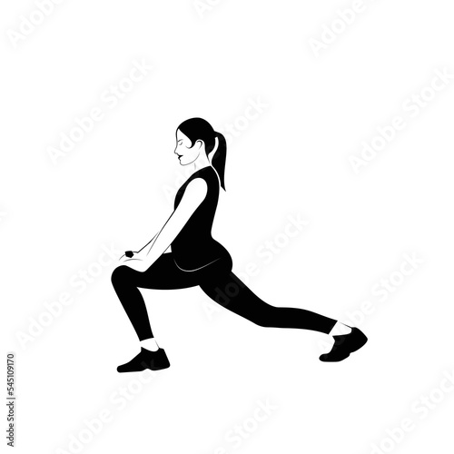 sport running woman icon