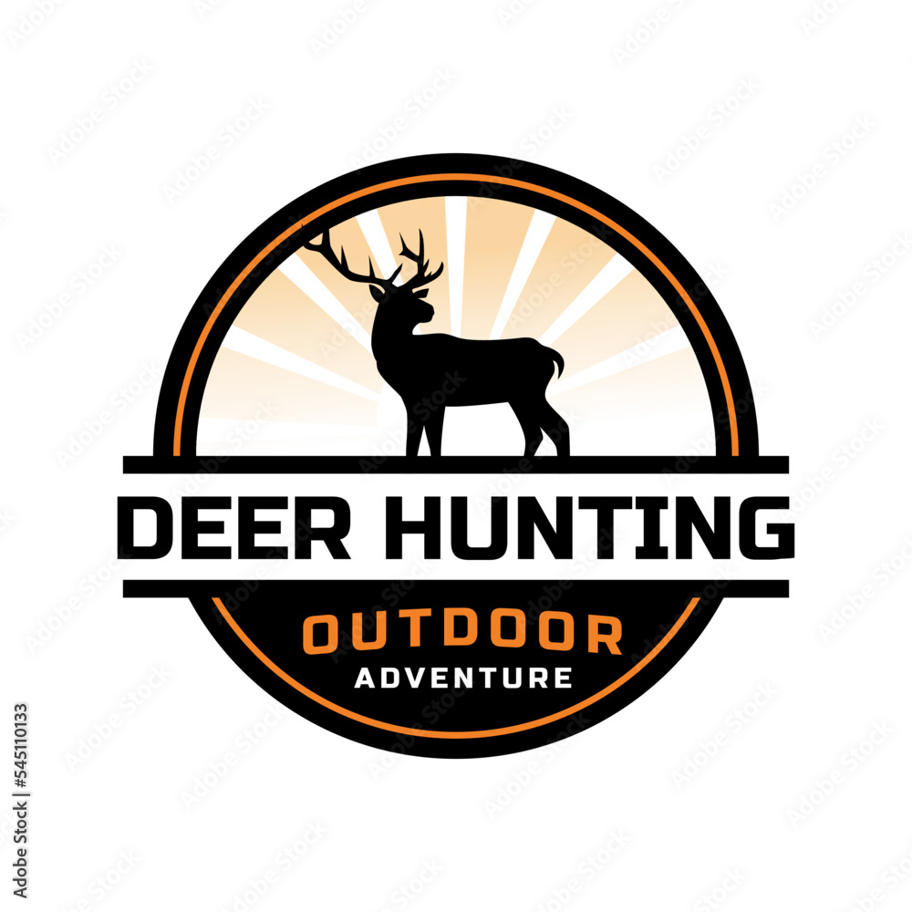 Hunting club badge logo template Hunting club badge logo template