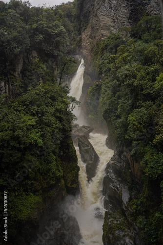 Paron waterfall in Ecuador