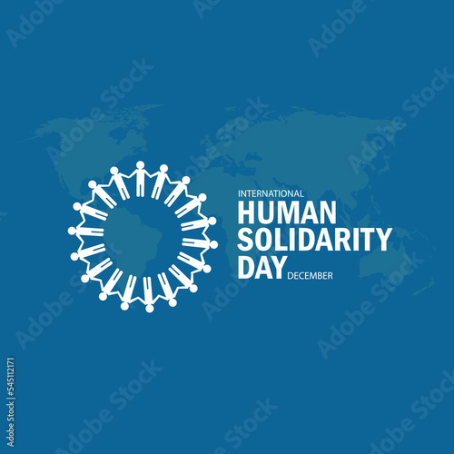 Vector Illustration of International Human Solidarity Day. Simple and Elegant Design
