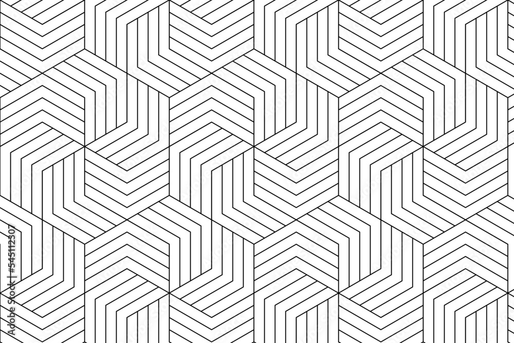 Abstract geometric pattern with lines, rhombuses  Dark lines on a white background