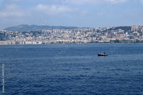 Napoli - Panorama di Mergellina dall'aliscafo