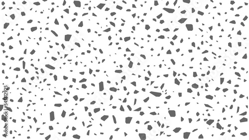 Grey and White Cement Terrazzo for Designer Concrete Flooring Vector Seamless Pattern Texture on White background 01