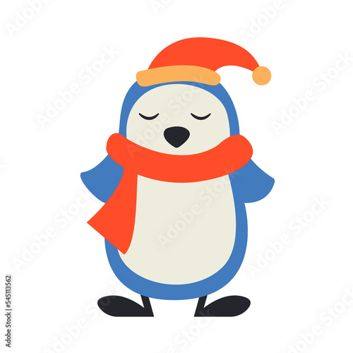 Penguin character, cartoon style illustration for children. illustration.