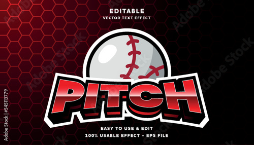 pitch editable logotype with modern and simple style, usable for logo or campaign title